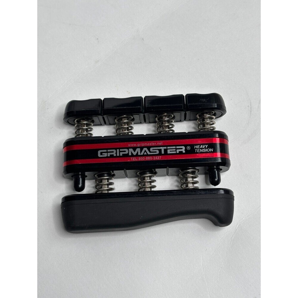 Gripmaster Hand & Finger Exerciser Heavy Tension Black Red Like New In Package - Picture 5 of 12